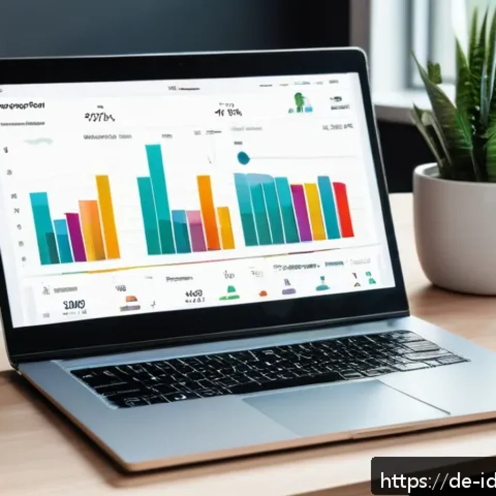 임팩트 투자의 미래 전망 - A modern digital investment platform interface displayed on a sleek laptop screen in a cozy European...