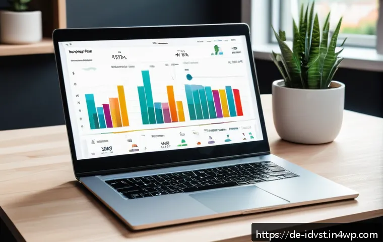 임팩트 투자의 미래 전망 - A modern digital investment platform interface displayed on a sleek laptop screen in a cozy European...